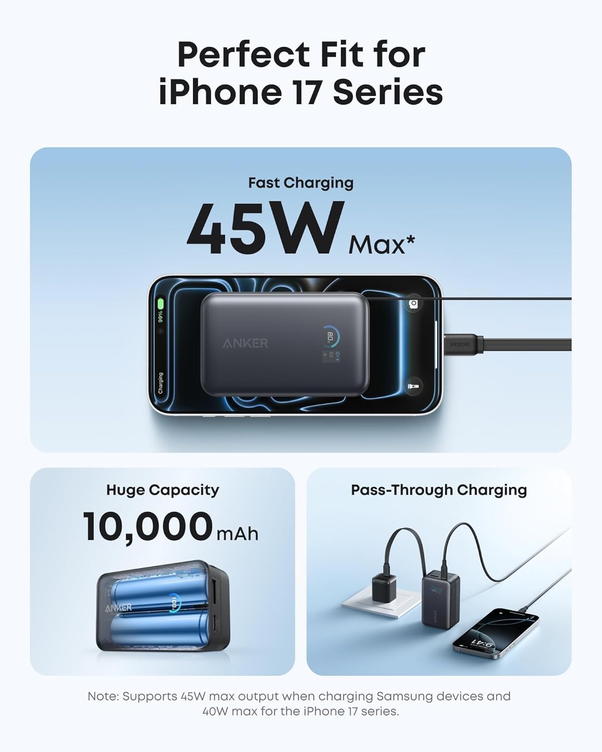 Future AI Nano Power Bank (10K, 45W, Built-In Retractable USB-C Cable)