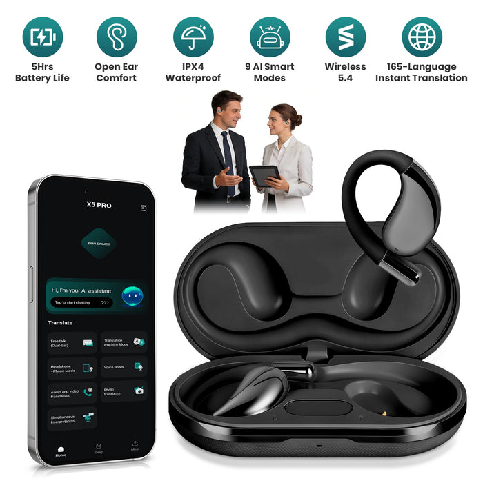 Future Ai Real-Time AI Translation Earbuds | 144 Languages